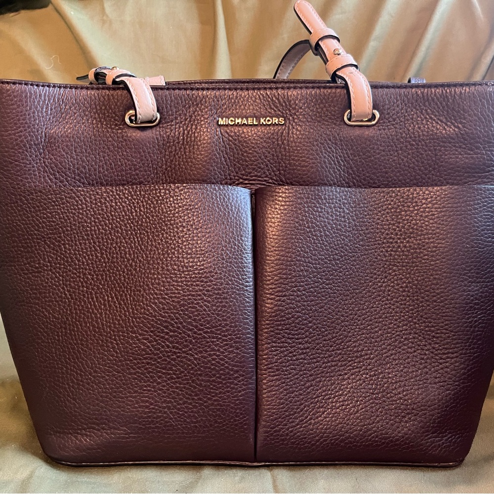 Michael Kors Burgundy Leather Tote